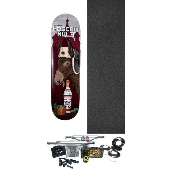All I Need Skateboards Billy Drowne Moscow Mule Skateboard Deck - 8.3" x 32" - Complete Skateboard Bundle